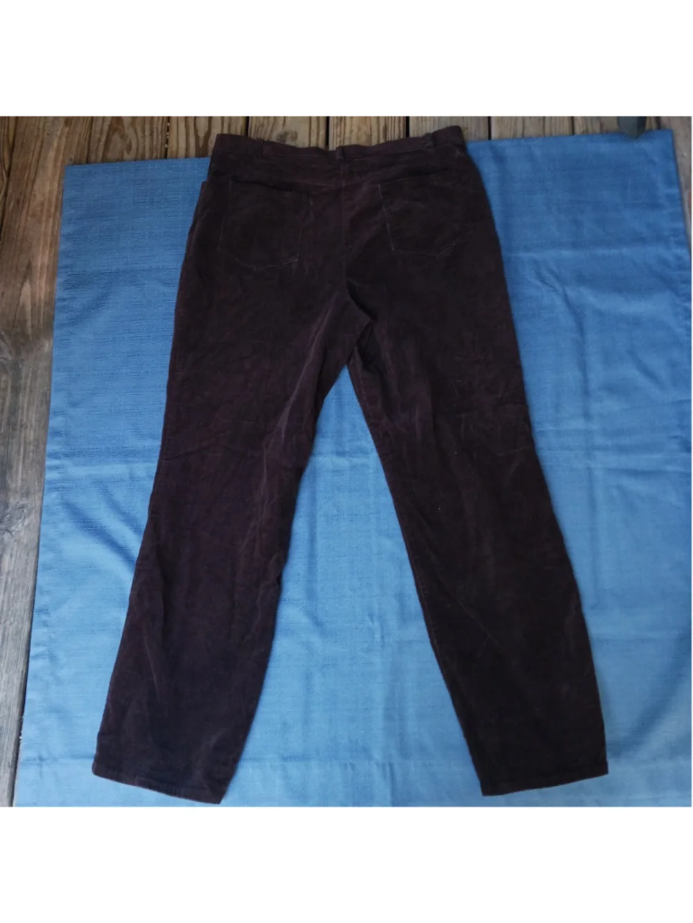 Orvis Pants Womens 14 Brown Corduroy Chino Casual Stretch Flex Flat Front